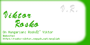 viktor rosko business card